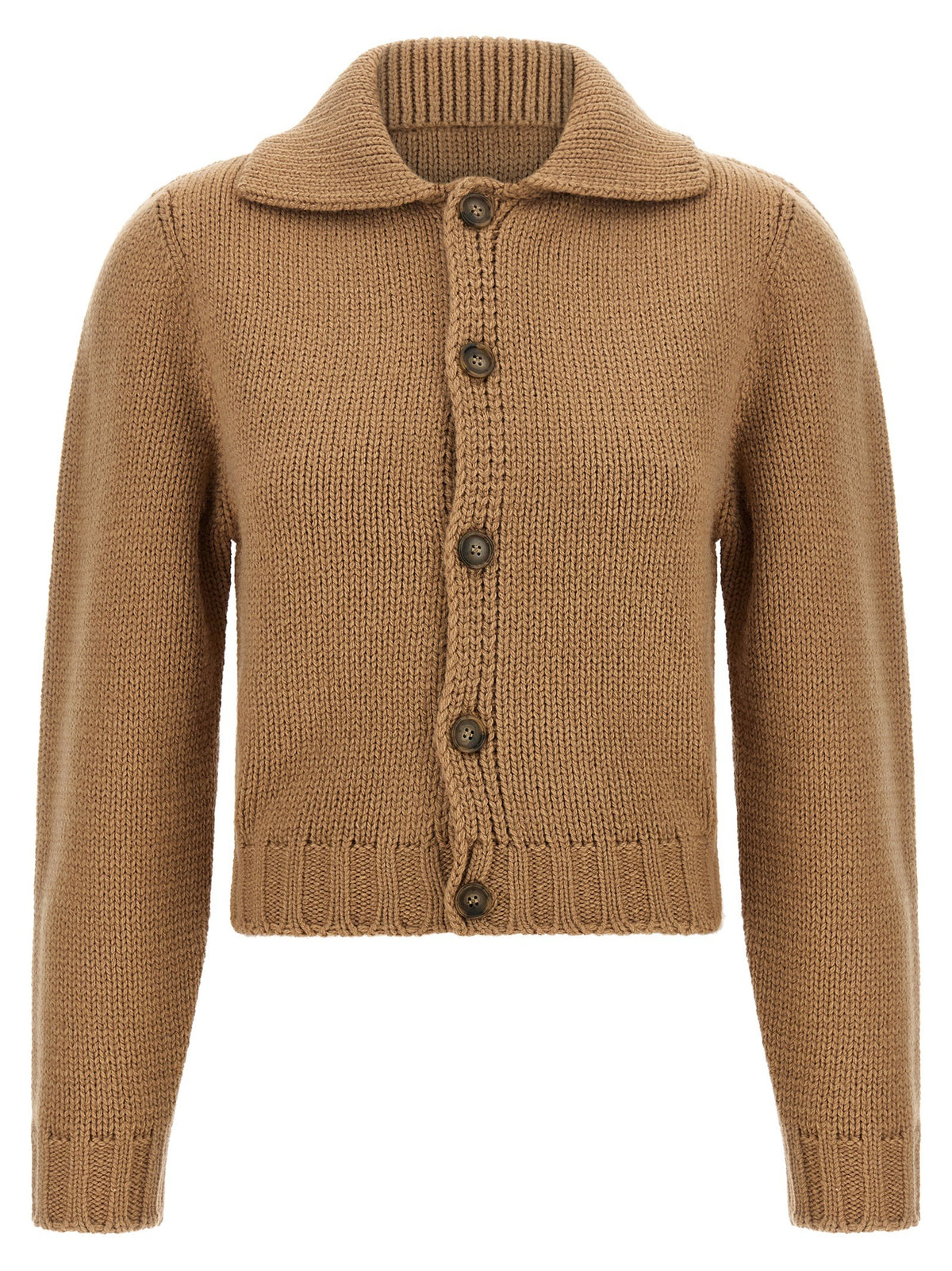 MM6 Maison Margiela White Stitch Line Cardigan Beige