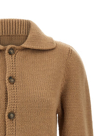 MM6 Maison Margiela White Stitch Line Cardigan Beige