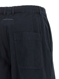 MM6 Maison Margiela White Stitch Line Pants Blue, view 4