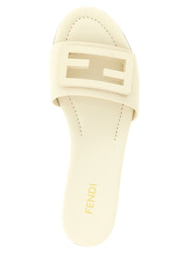 Fendi White Tube Slides White