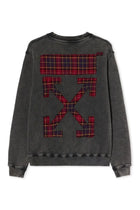 Off-White Women's Check Flan Arrow Sweatshirt Grey, view 2