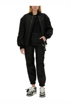 Off-White Women's Nylon Bomber Jacket Black, view 2