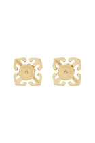 Off-White Women's Arrow Mini Earrings Gold, view 2