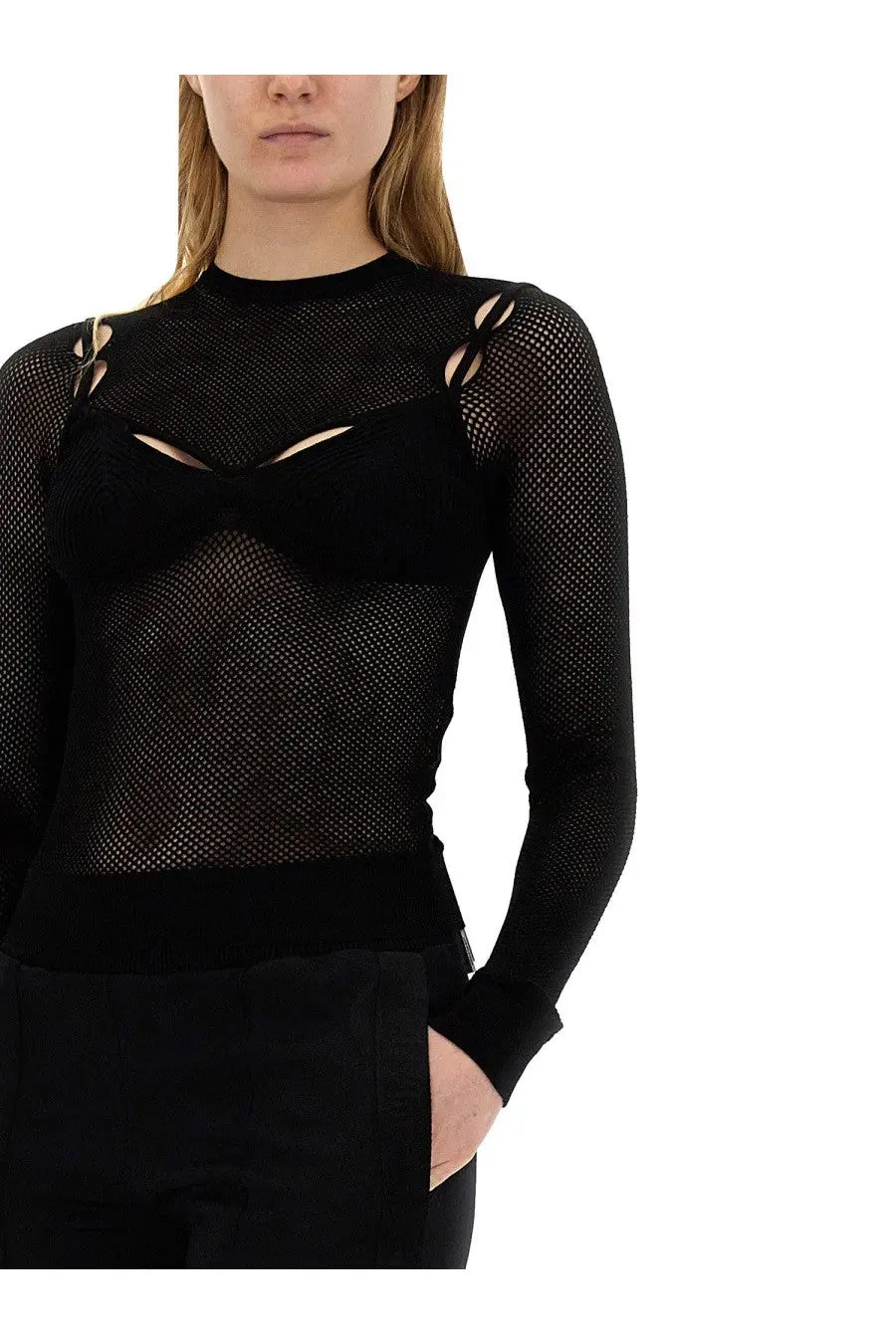 Off-White Women's Top Net Black, view 4