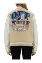 Off-White Women's Varsity Jacket Beige, view 3