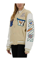 Off-White Women's Varsity Jacket Beige, view 4