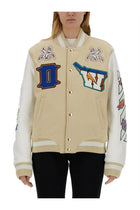 Off-White Women's Varsity Jacket Beige