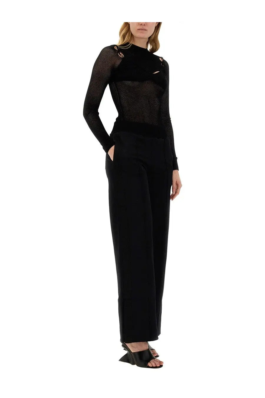 Off-White Women's Wide Leg Pants Black, view 2