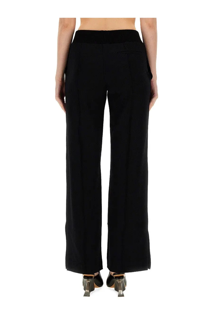 Off-White Women's Wide Leg Pants Black, view 3