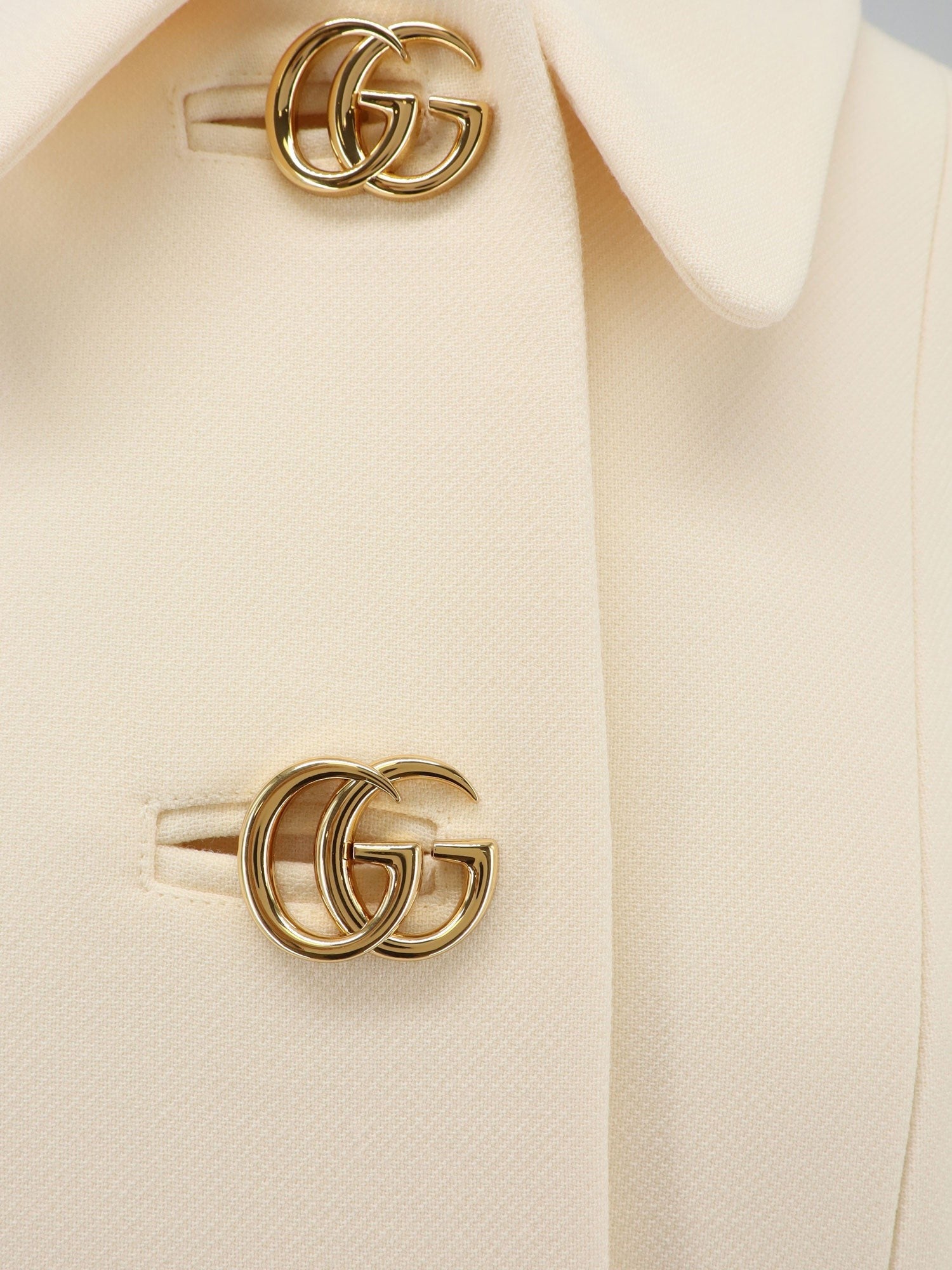 Gucci Women's White Wool Crêpe Coat White