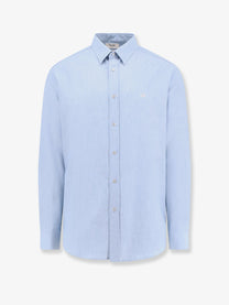 Celine Men's Wide Fit Cotton Shirt Blue Celine