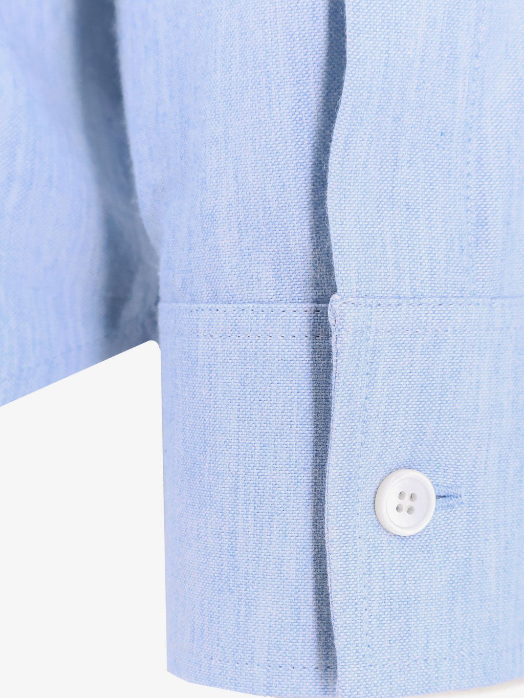 Celine Men's Wide Fit Cotton Shirt Blue Celine