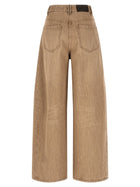 Brunello Cucinelli Wide Jeans Beige, view 2