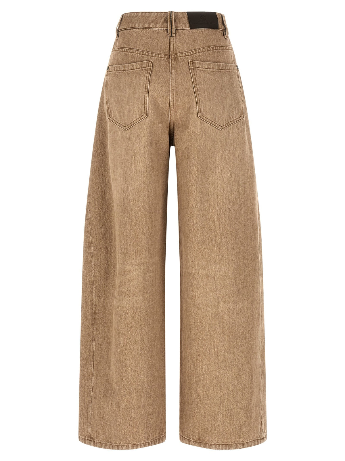 Brunello Cucinelli Wide Jeans Beige, view 2