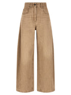 Brunello Cucinelli Wide Jeans Beige