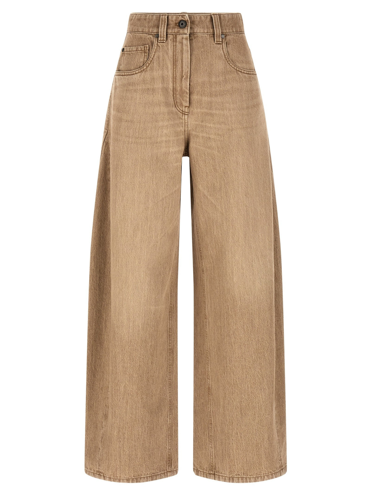 Brunello Cucinelli Wide Jeans Beige