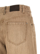 Brunello Cucinelli Wide Jeans Beige, view 4