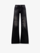 Balenciaga Women's Wide Leg Black Denim Trousers Black