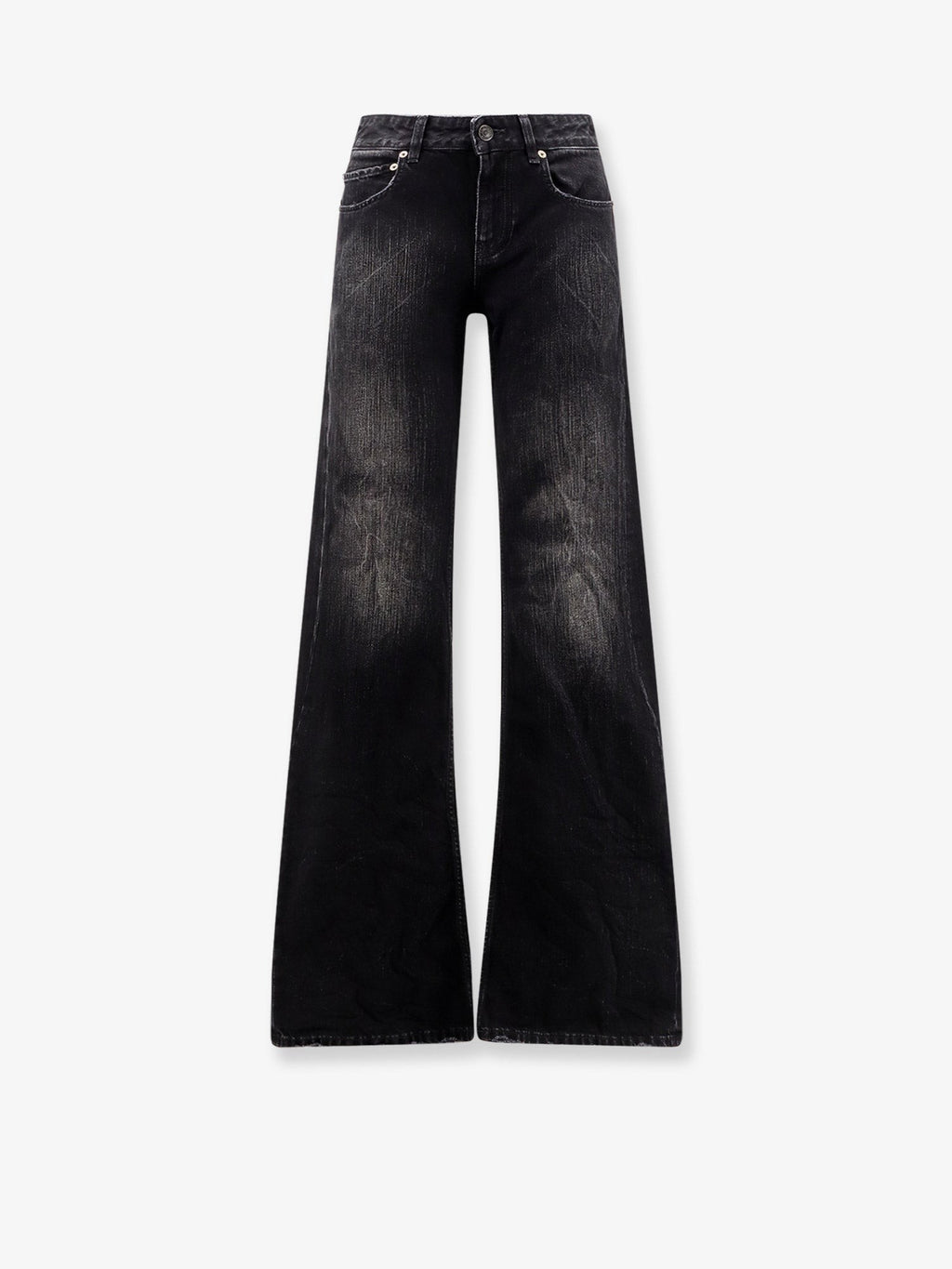 Balenciaga Women's Wide Leg Jeans Black
