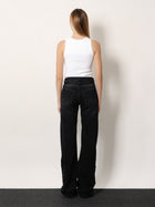 Balenciaga Women's Wide Leg Black Denim Trousers Black, view 3