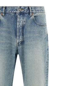 Saint Laurent Wide Leg Jeans Blue