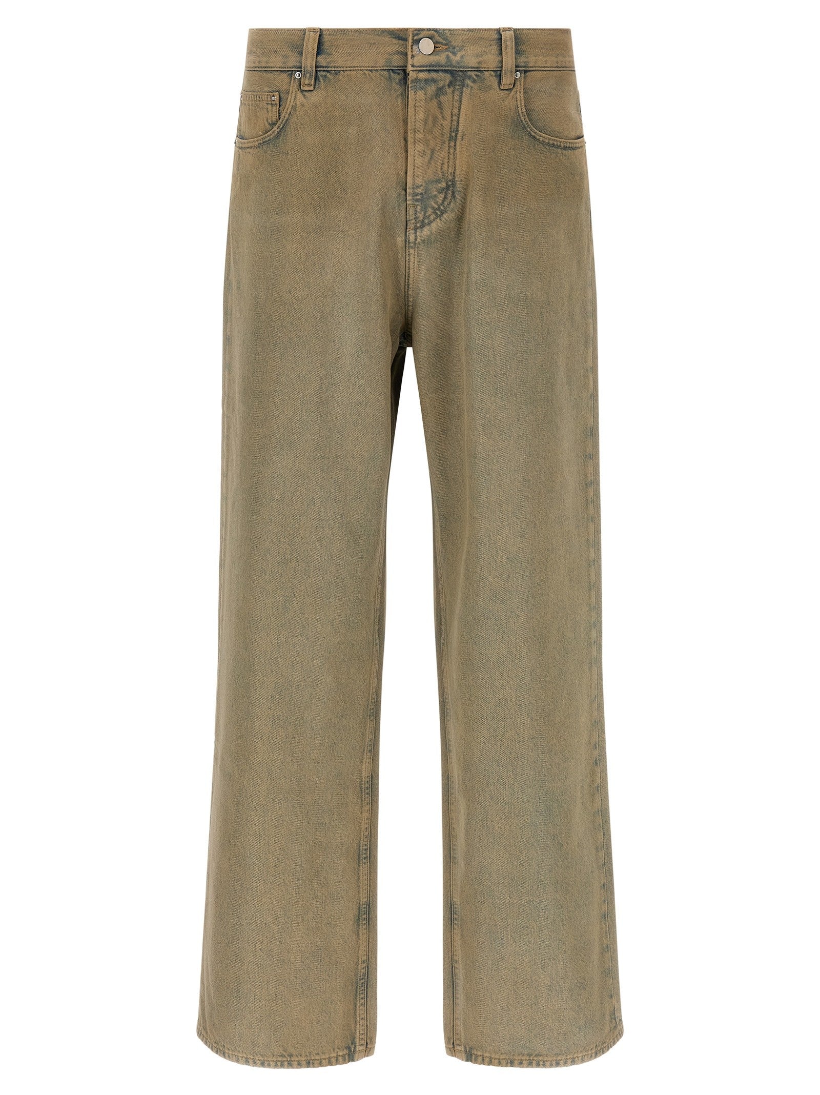 AMIRI Wide Leg Jeans Beige