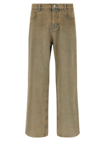 AMIRI Wide Leg Jeans Beige