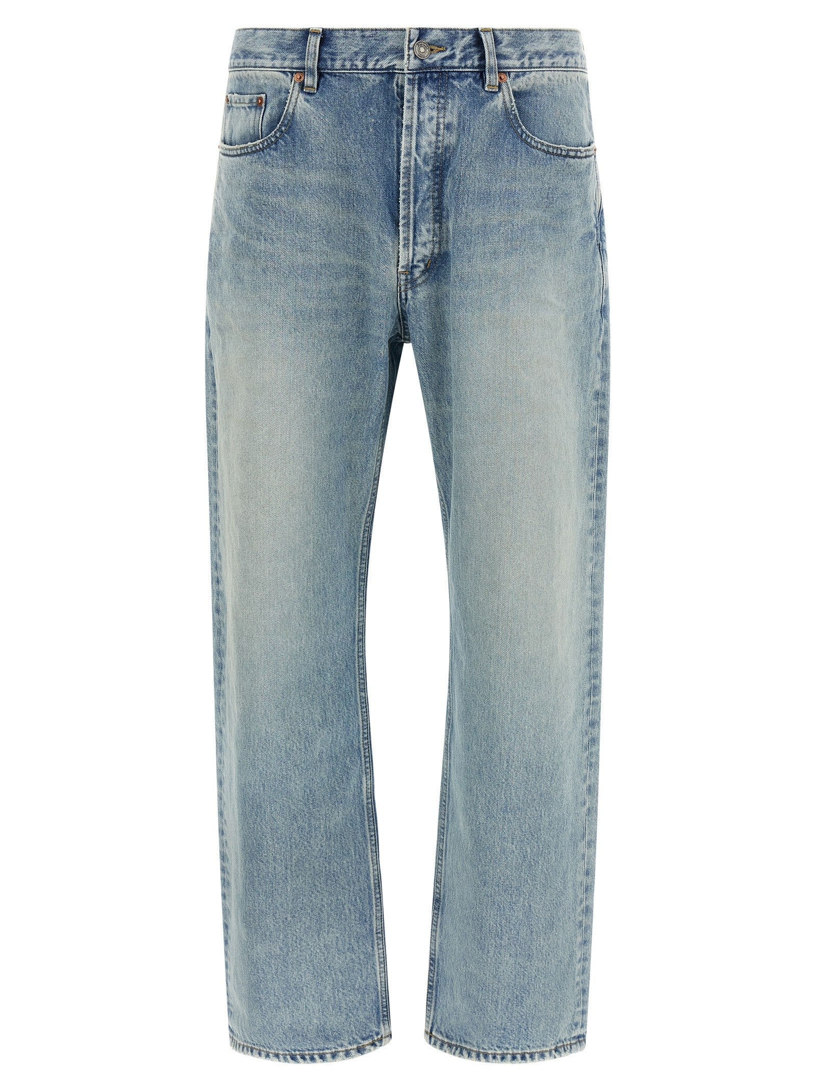 Saint Laurent Wide Leg Jeans Blue
