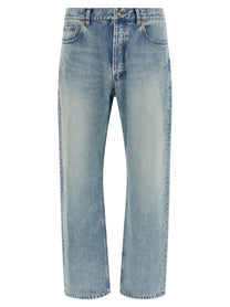 Saint Laurent Wide Leg Jeans Blue