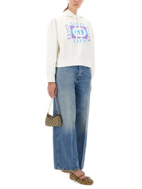 Gucci Women's Wide Leg Jeans Blue