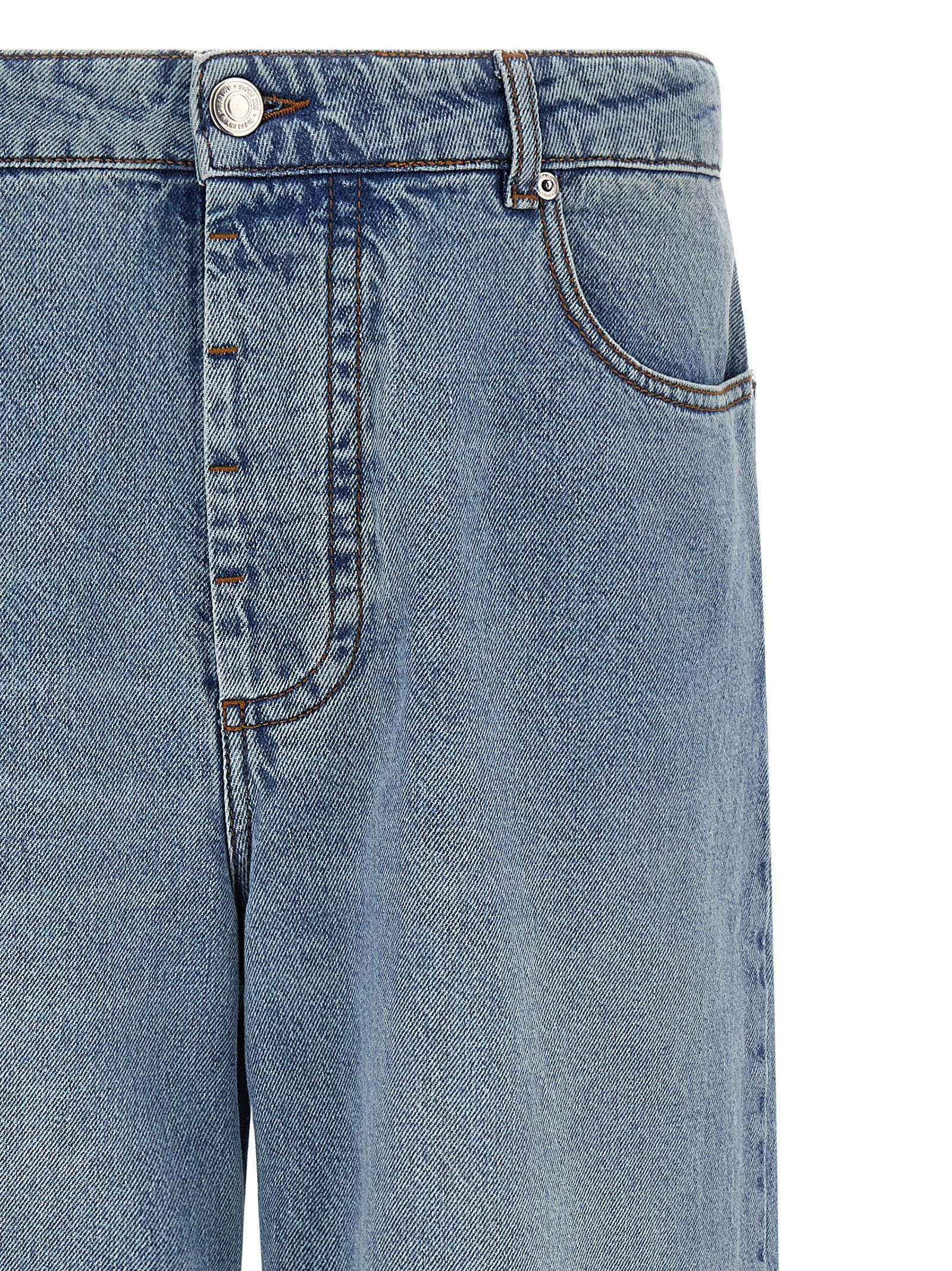 Ami Paris Men's Blue Denim Jeans Blue