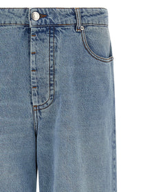 Ami Paris Men's Blue Denim Jeans Blue
