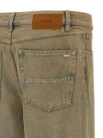 AMIRI Wide Leg Jeans Beige