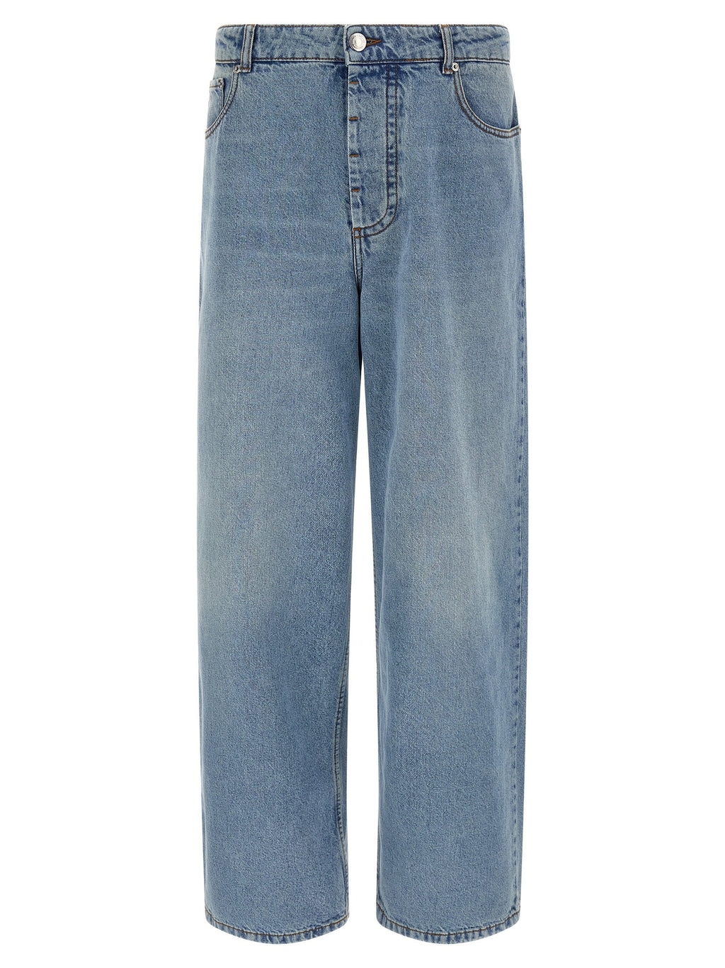 Ami Paris Men's Blue Denim Jeans Blue