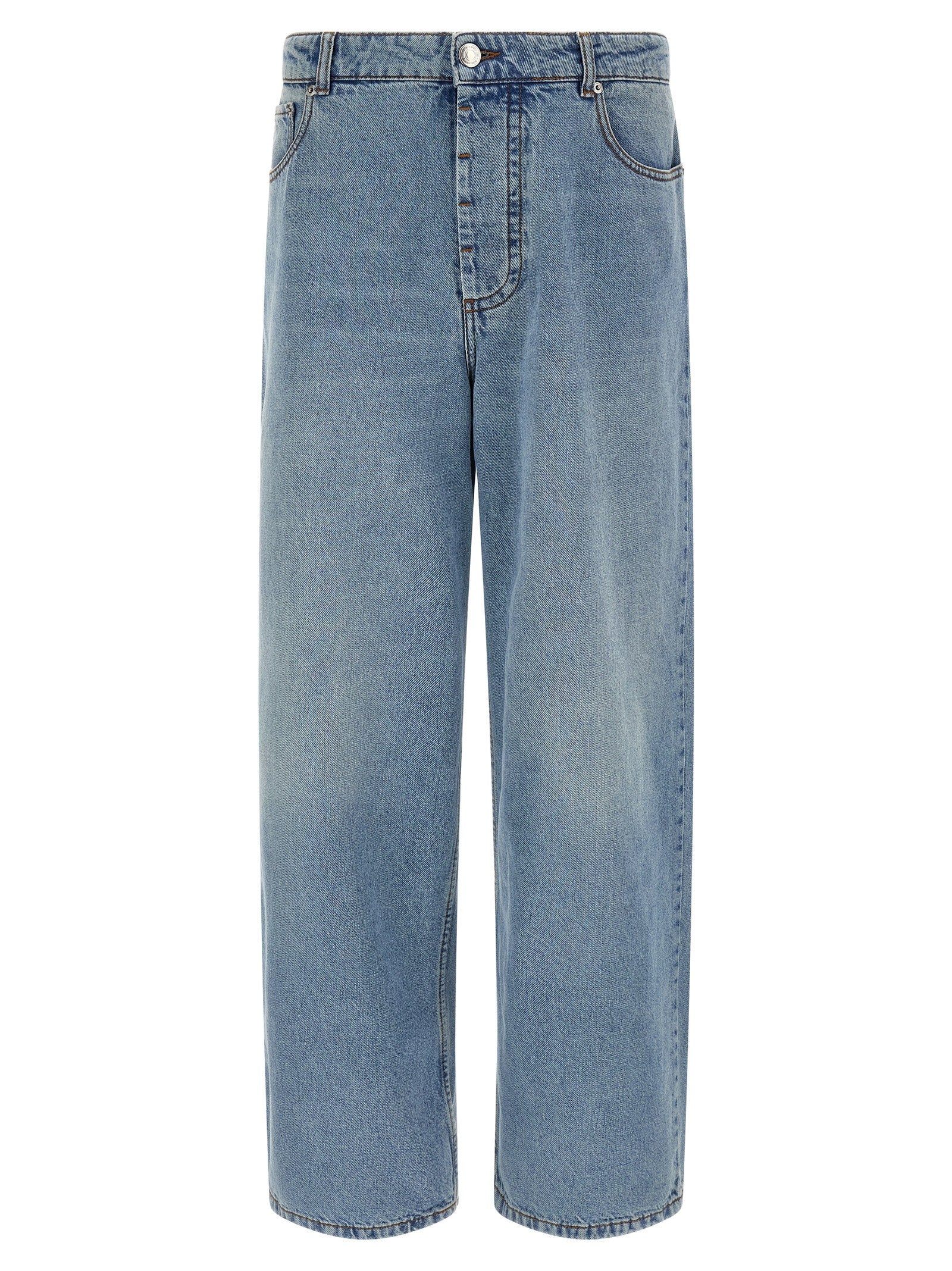 Ami Paris Men's Blue Denim Jeans Blue