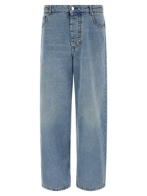 Ami Paris Men's Blue Denim Jeans Blue