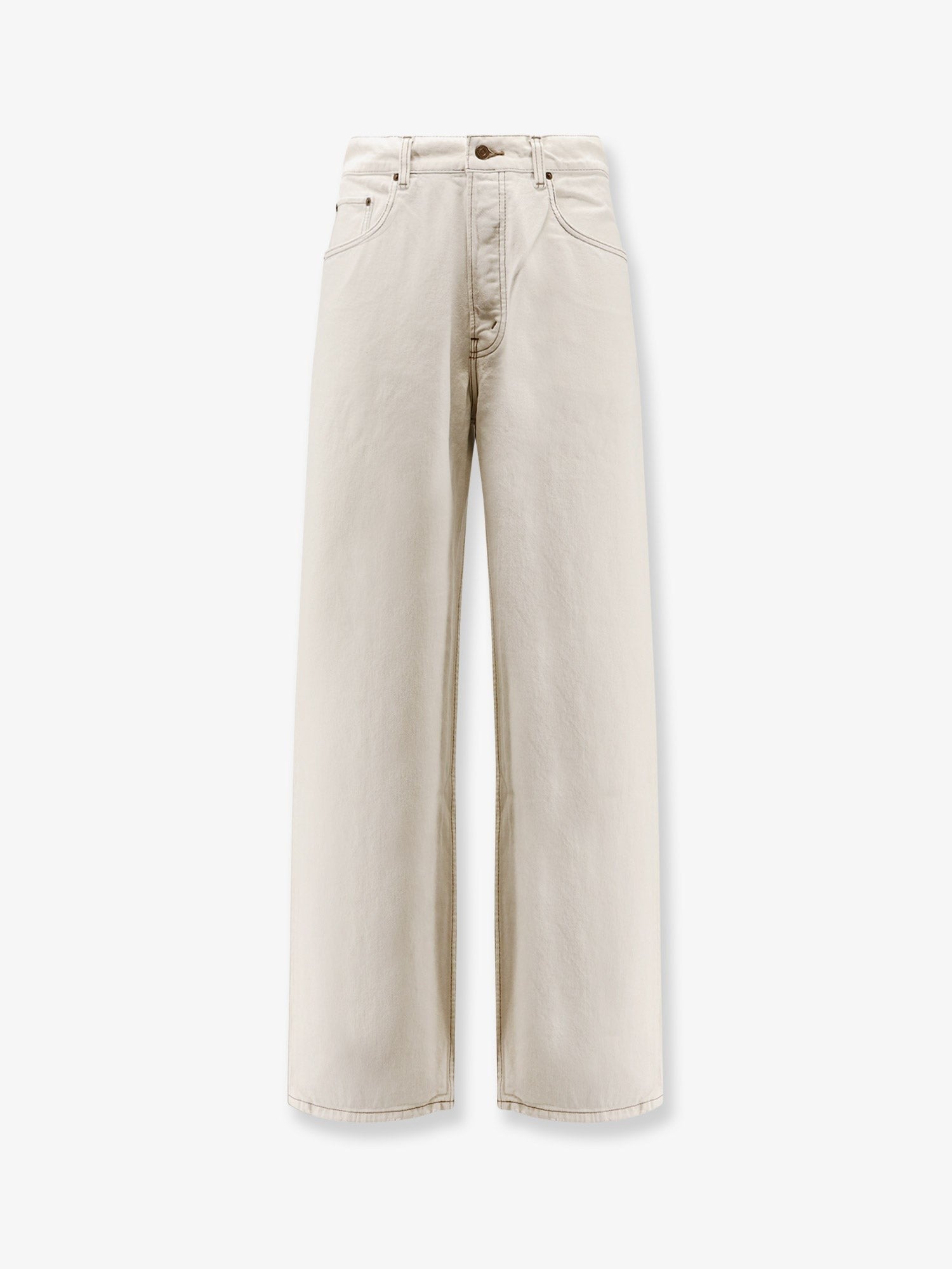 Celine Men's Wide Leg Jeans White Celine