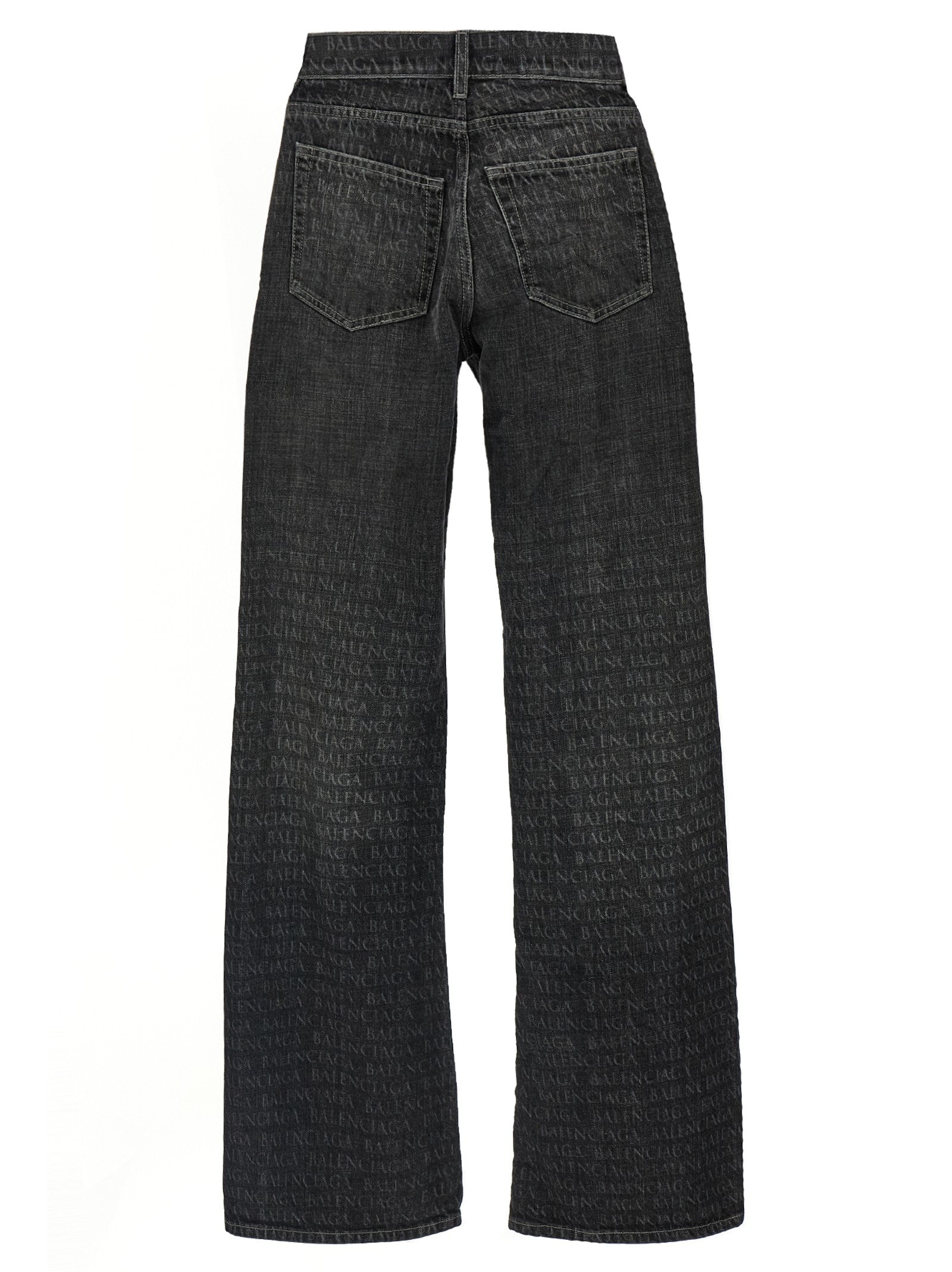 Balenciaga Wide Leg Jeans Black