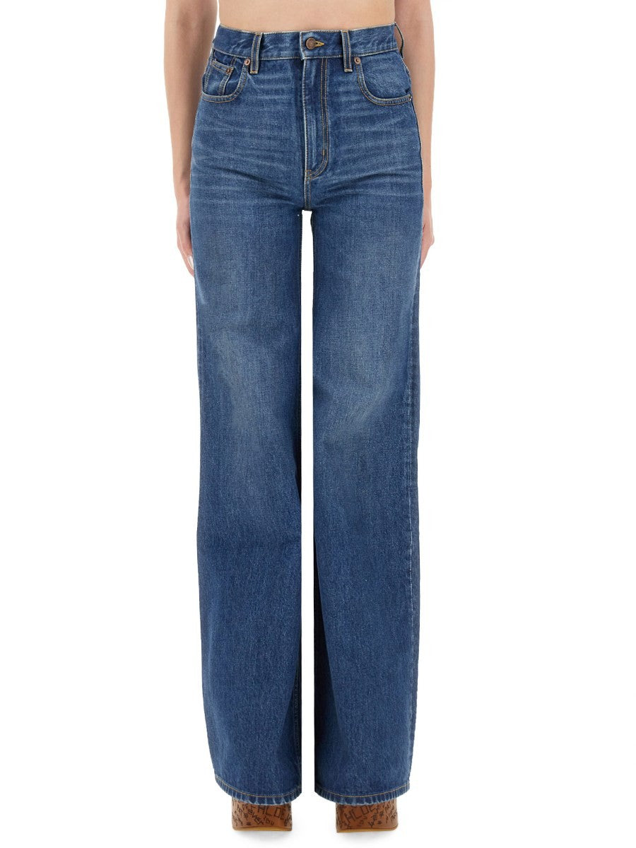Chloé Women's Wide Leg Jeans Blue Chloé