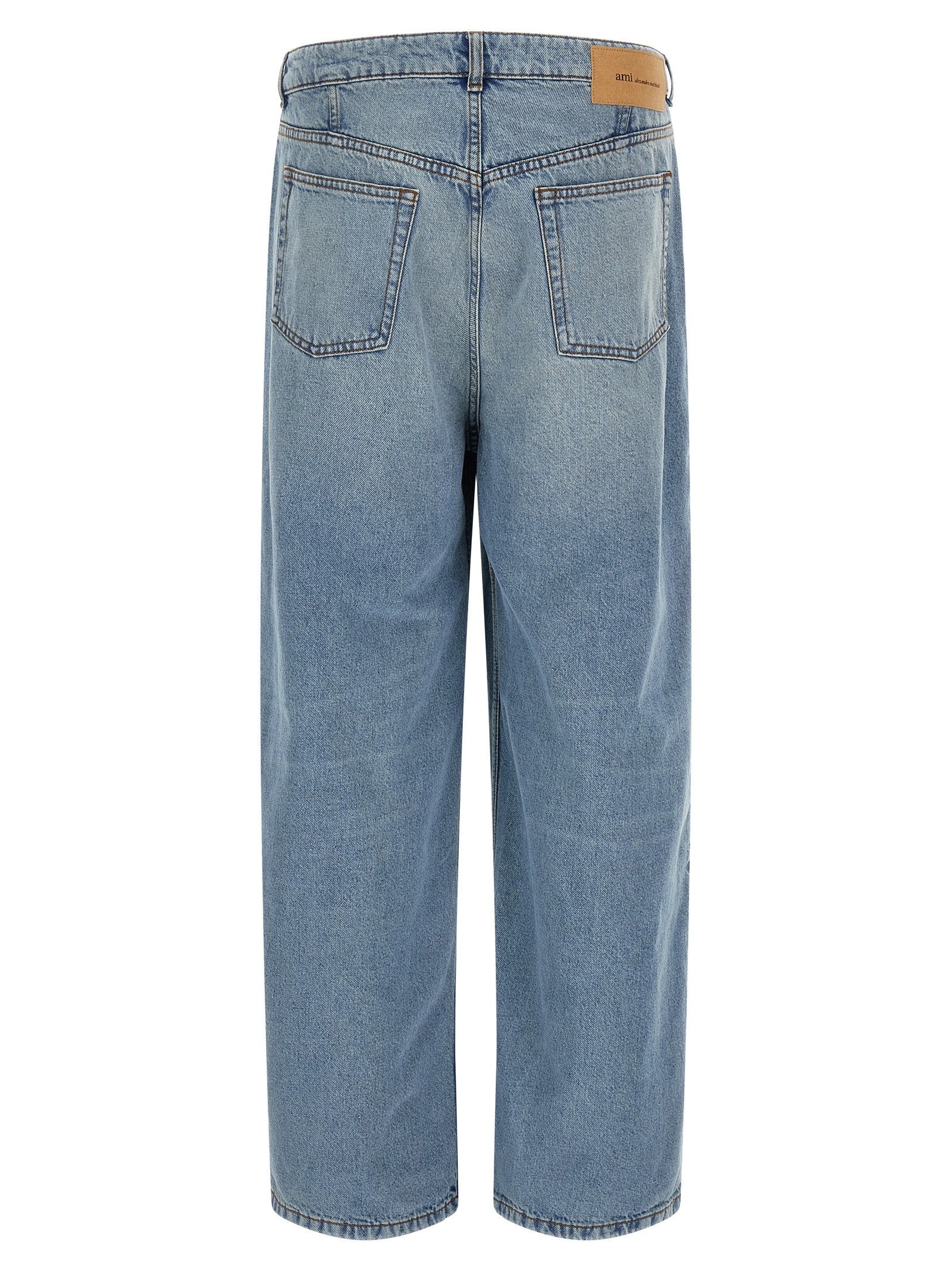 Ami Paris Men's Blue Denim Jeans Blue