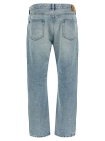 Saint Laurent Wide Leg Jeans Blue