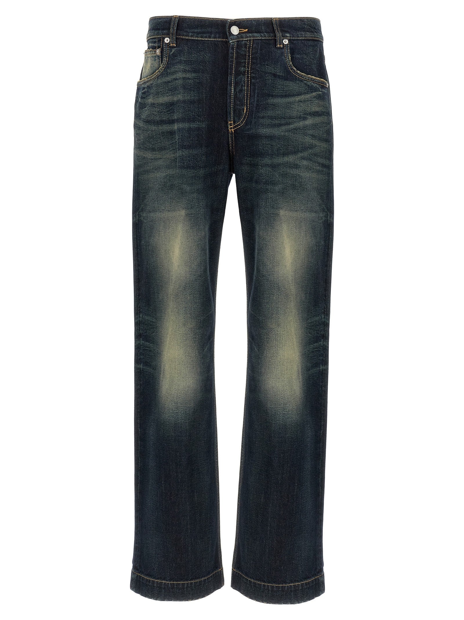 Alexander McQueen Wide Leg Jeans Blue