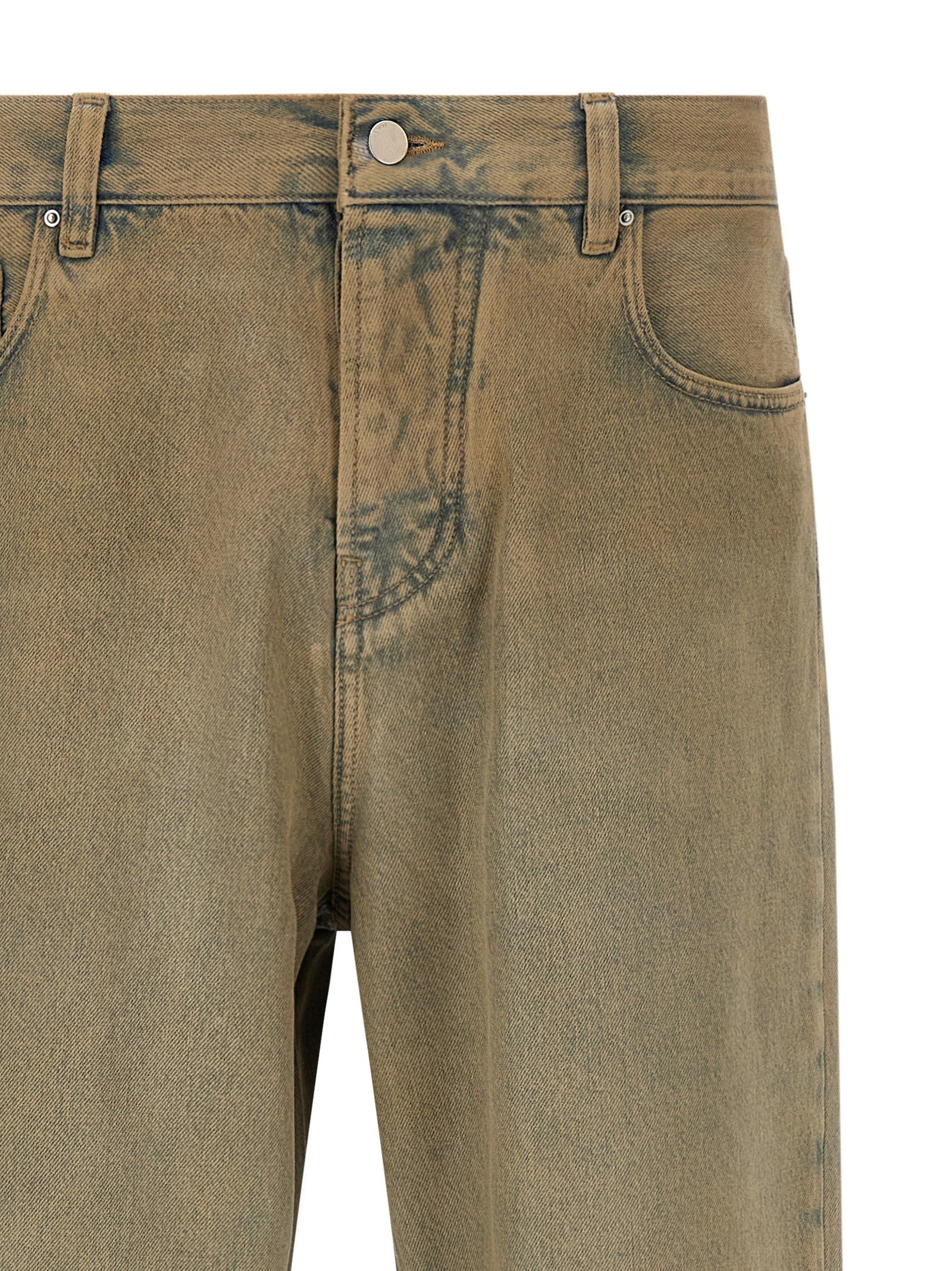 AMIRI Wide Leg Jeans Beige