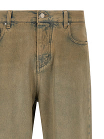 AMIRI Wide Leg Jeans Beige