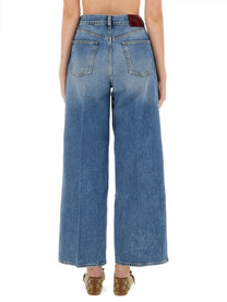 Gucci Women's Wide Leg Jeans Blue