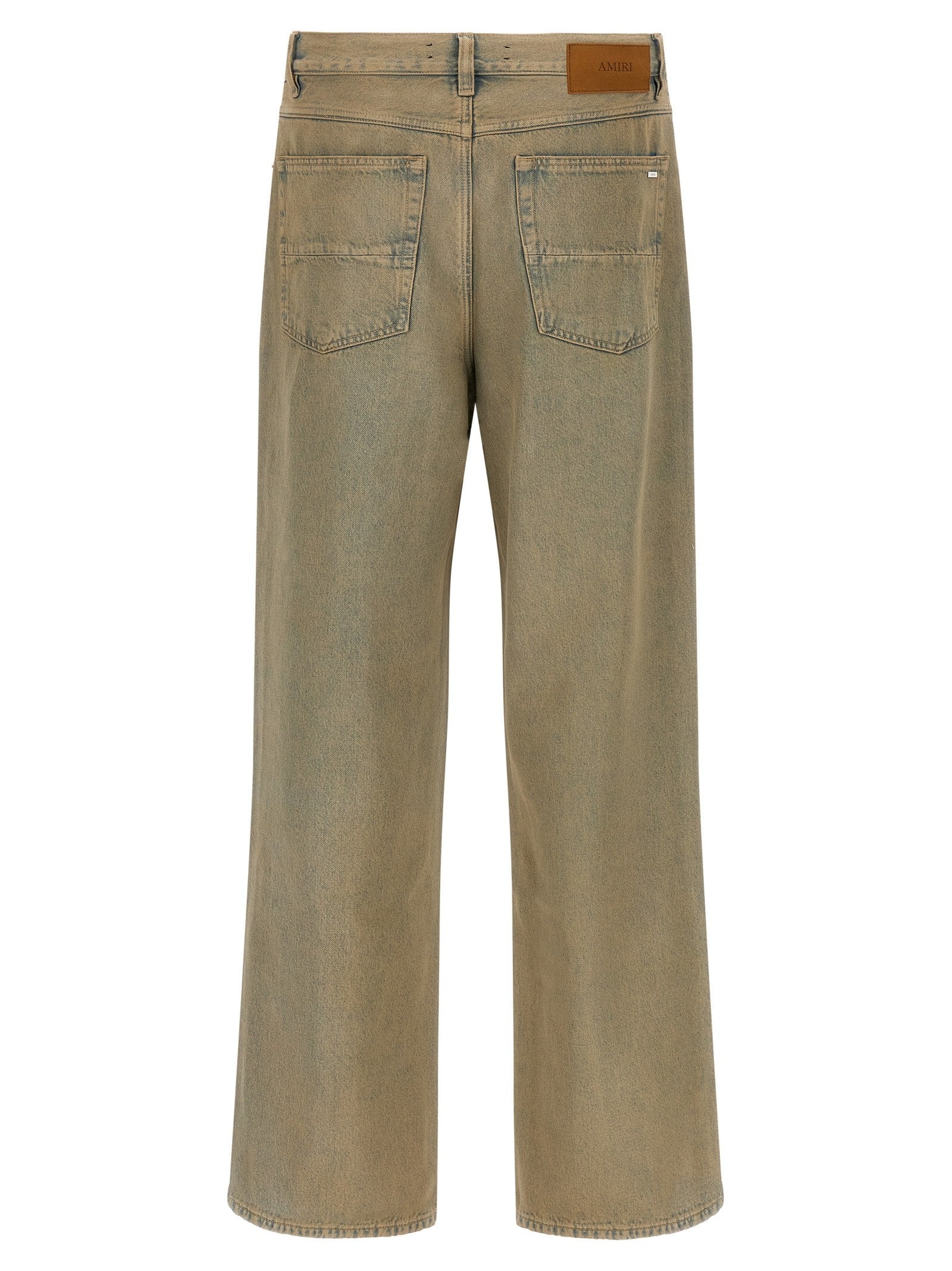 AMIRI Wide Leg Jeans Beige