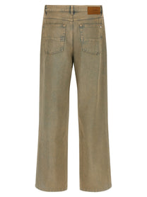 AMIRI Wide Leg Jeans Beige