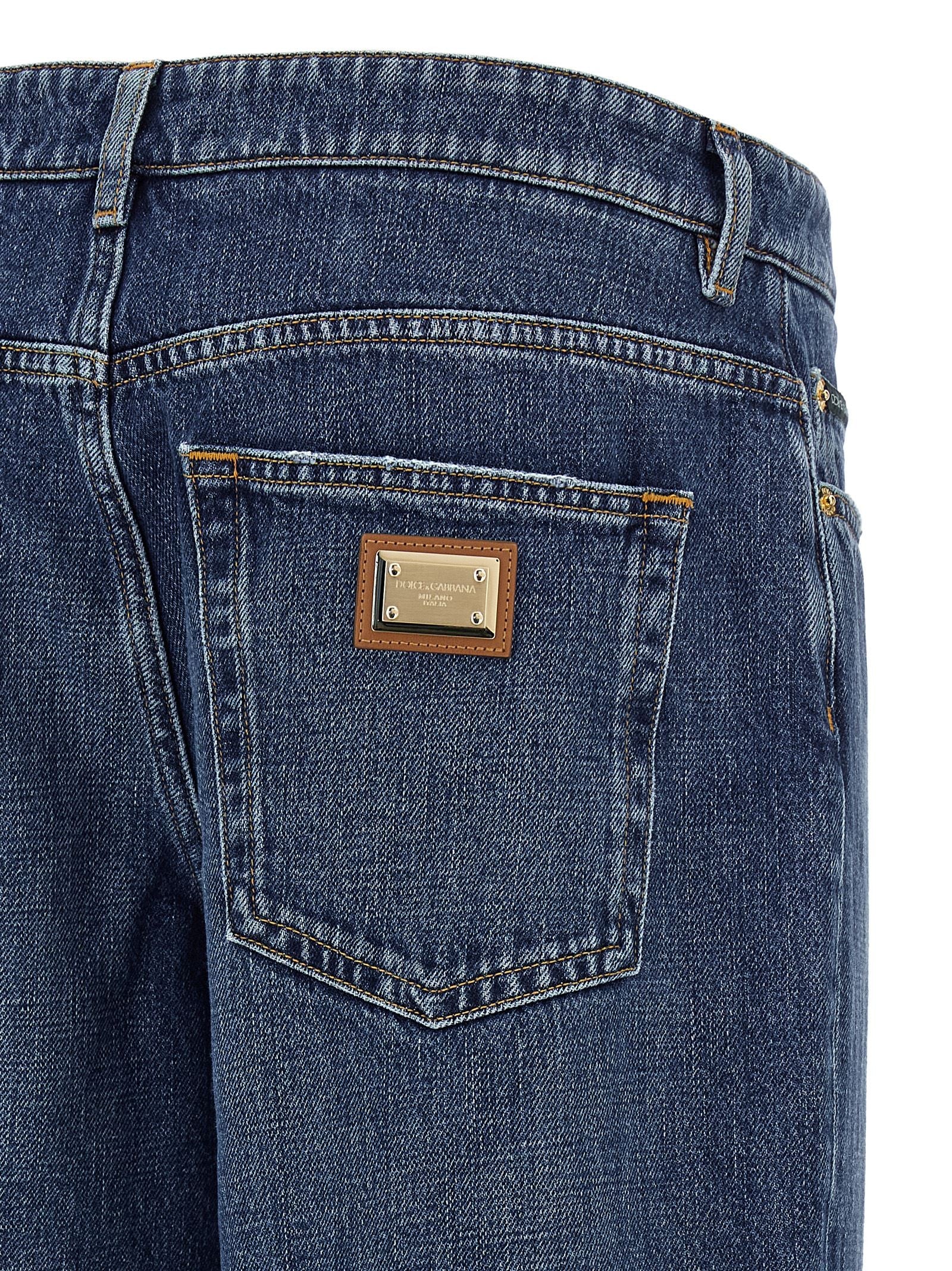 Dolce &amp; Gabbana Wide Leg Jeans Blue