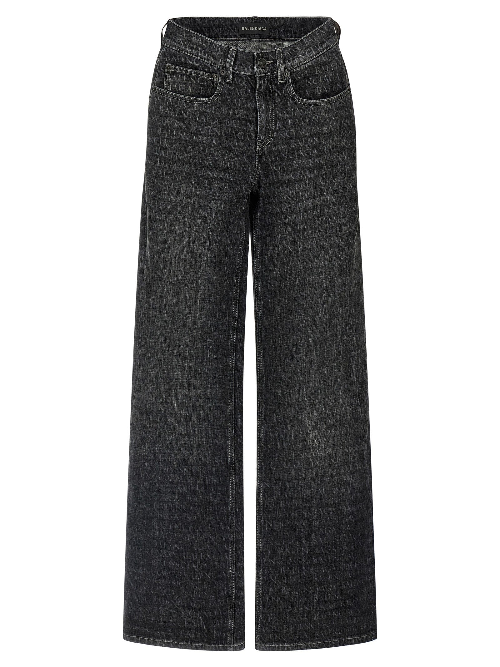 Balenciaga Wide Leg Jeans Black
