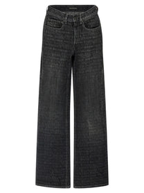 Balenciaga Wide Leg Jeans Black
